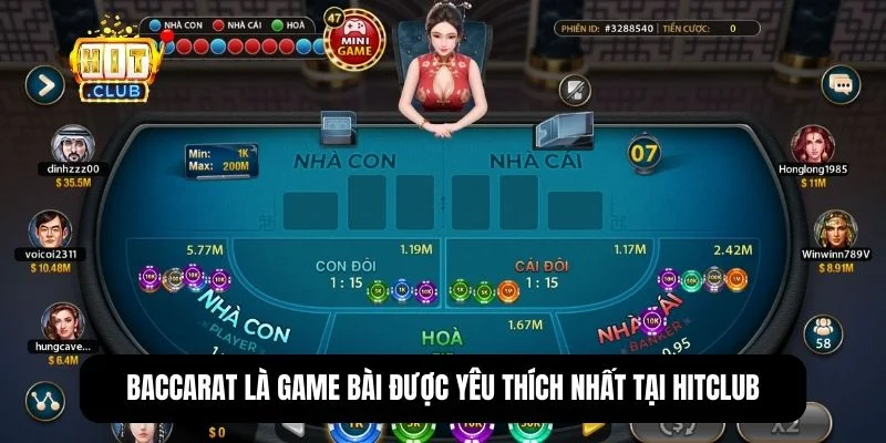 Game bài Hit Club - Thiên đường giải trí uy tín số 1 Việt Nam 3 Giao diện bàn chơi Baccarat trực tuyến