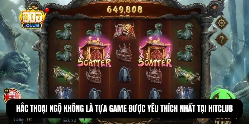 Nổ hũ Hit Club - Cơ hội đổi đời với jackpot hàng tỷ đồng 3 Giao diện slot game chủ đề Hắc Thoại Ngộ Không